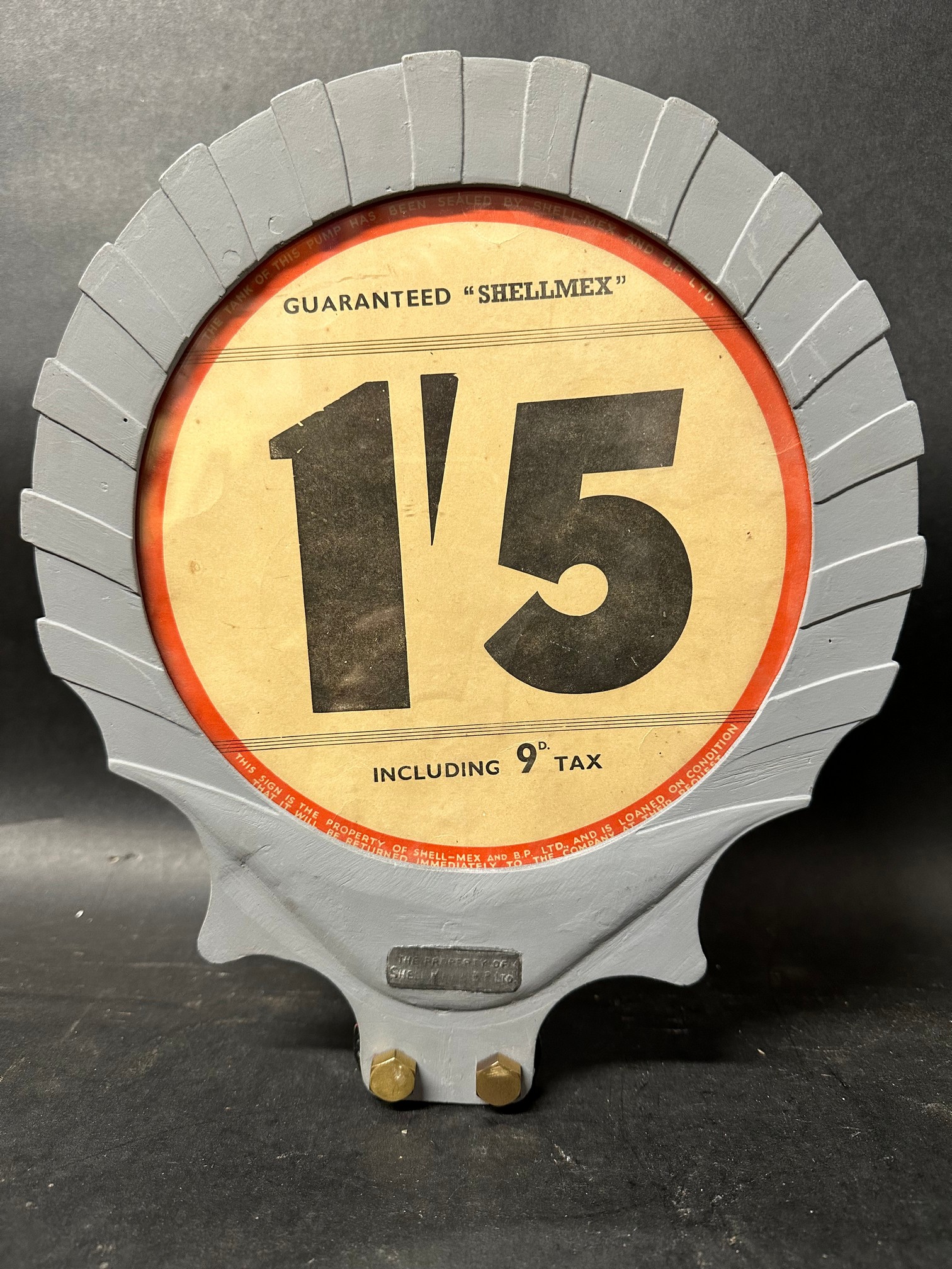 A Shell Mex petrol pump price tag (restored). - Image 2 of 2