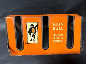 A John Bull tin point of sale display stand for bicycle tyres.