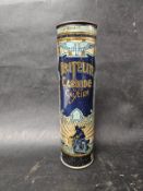 An early 'Britelite' Carbide of Calcium for lamps pictorial cylindrical tin unusually with image