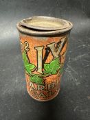 A 'The IVY Carbide of Calcium' for cycle lamps etc. small pictorial cylindrical tin.