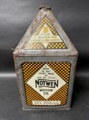 A Notwen Motor Oil five gallon pyramid can by Ernest Newton & Co. Holt St. Birmingham.