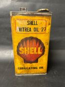 A Shell Lubricating Oil one gallon can complete with cap, branded for Shell Vitrea Oil 27.
