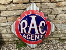 An RAC Agent lozenge shaped enamel sign, 27 x 27 1/2".