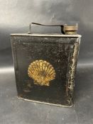 A Shell two gallon petrol can with embossed clam and Shell cap, S.M. Co London 6 30 to base.