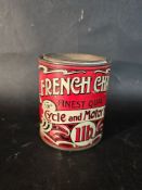 A French Chalk Finest Quality for Cycle and Motor Tyres 1lb tin, with contents.