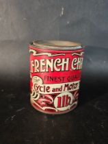 A French Chalk Finest Quality for Cycle and Motor Tyres 1lb tin, with contents.