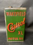 A Wakefield Castrol Motor Oil one gallon can for XL grade, with cap, in good condition.