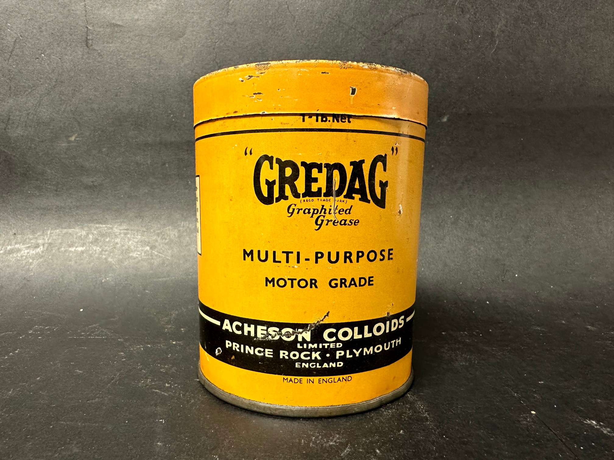 A Gredag 1lb multi purpose graphited grease tin.