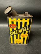 An early Speedwell Motor Oil can with angled spout, C Summer grade.