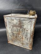 A Vaccum Oil Co South Africa Motor Spirit two gallon petrol can, Valor 2 32 to base, cap marked