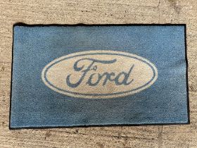 An original Ford cars (white oval) dealer showroom mat. 57 x 33".