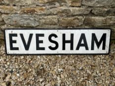 An Evesham cast alloy road sign, 39 x 10".