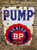 A BP Sealed Pump enamel advertsing sign, dated 1927, 54 x 36".