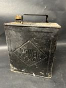 A Power Ethyl embossed two gallon petrol can with plain cap, Valor 1 38 to base.