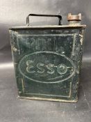 An Esso two gallon petrol can with plain cap, Valor 4 39 to base.