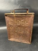 A Globe Motor Spirit two gallon petrol can with plain cap - the only known example of this ultra