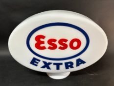 An Esso Extra milk glass petrol pump globe, made by Hailware, in excellent condition, possibly