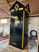 An AA Breakdown phone box from the Boreham Hill district with accompanying accessories, 119" high (
