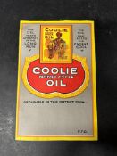 A paper advertising flyer for Coolie Motor Cycle Oil by Hudson & Son Printers, Birmingham & London.