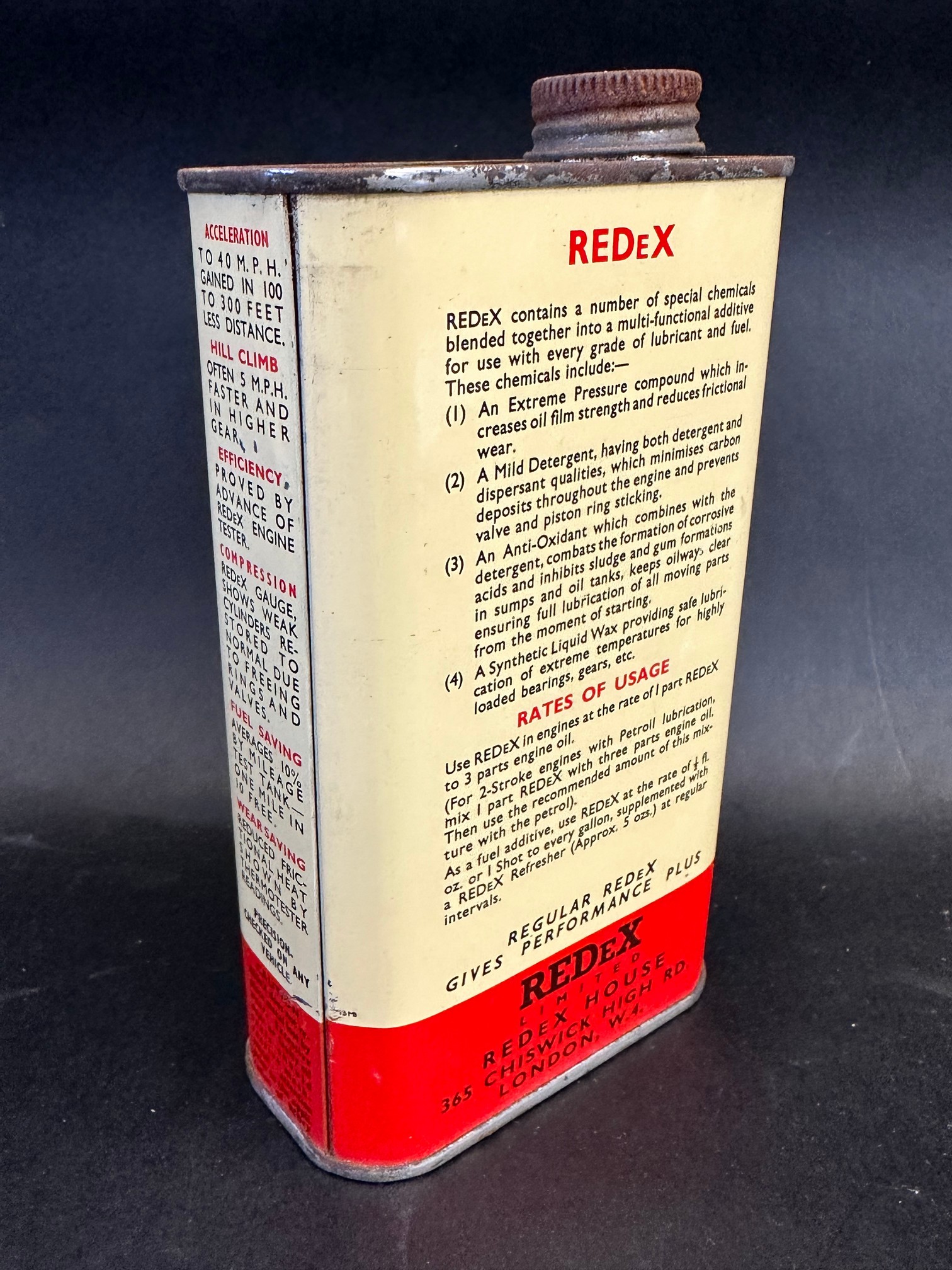 A Redex Additive pint can in excellent condition. - Image 2 of 4