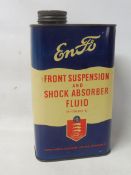 An EnFo Ford Motor Company quart can for front suspension and shock absorber fluid.