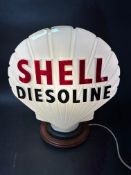 A 'Shell Diesolene' glass petrol pump globe, made by Hailware, in good condition.