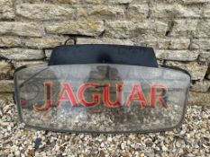 A rare Jaguar light-up neon showroom advertising sign, 36 x 19 1/4".