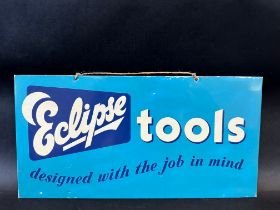 A rectangular tin fronted showcard advertising Eclipse tools, 15 3/4 x 8".