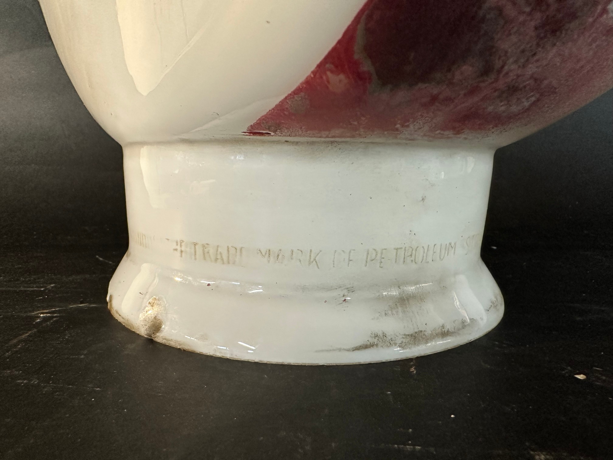 A Cleveland Discol petrol pump globe with raised lettering in original condition, some nibbling to - Image 7 of 11