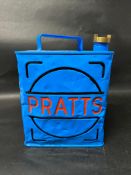 A Pratts two gallon petrol can, repainted with Pratts cap, Valor 2 35 to base.