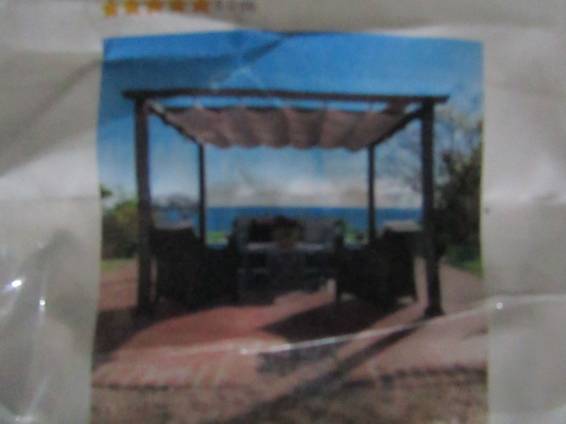 Paragon Moderna 12ft x12ft Soft Top Aluminium Pergola, Unchecked Return Item, RRP £1189