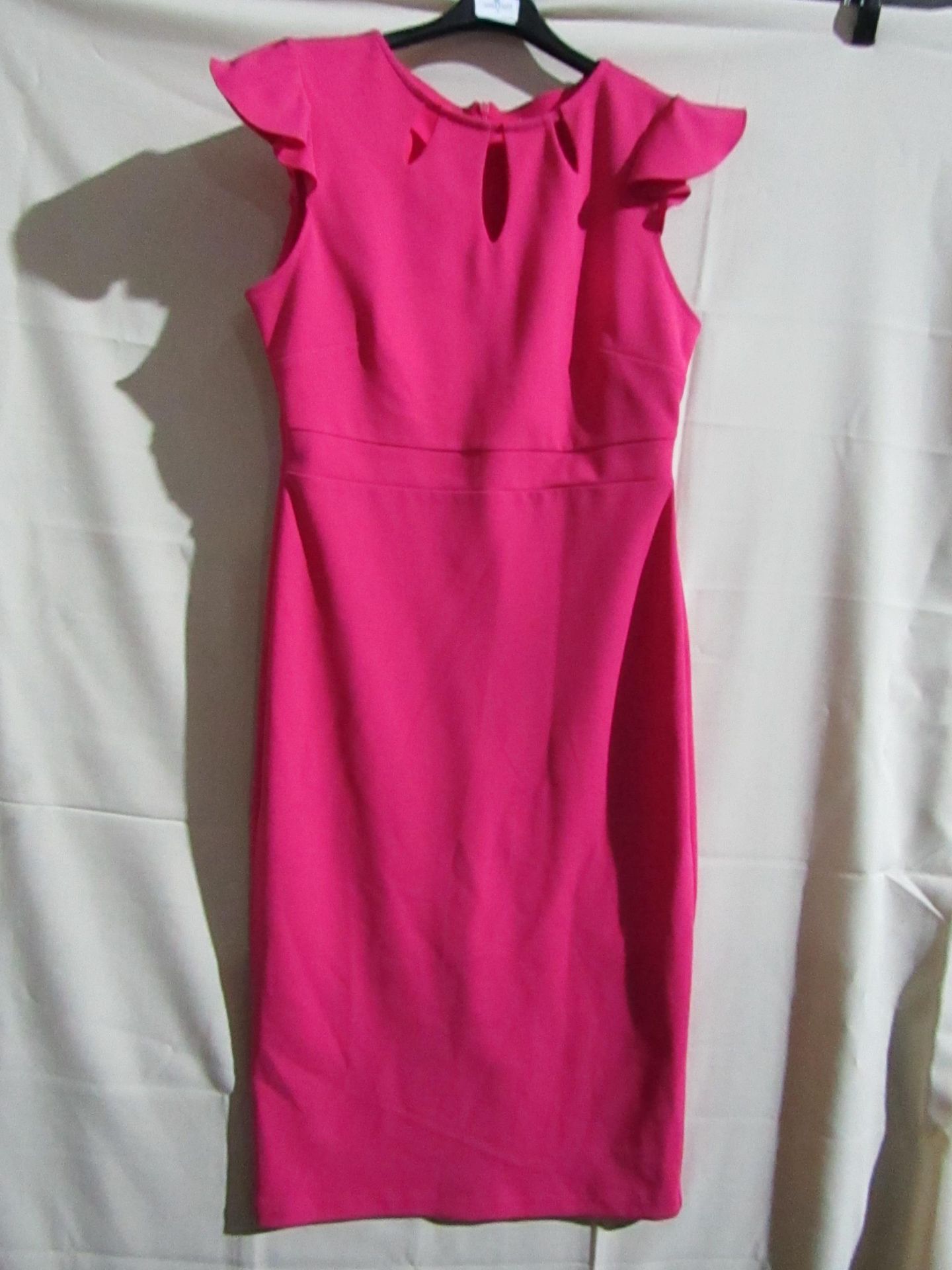 Unbranded Pink Dress Size Approx 12 No Label As It Has Been Cut Out