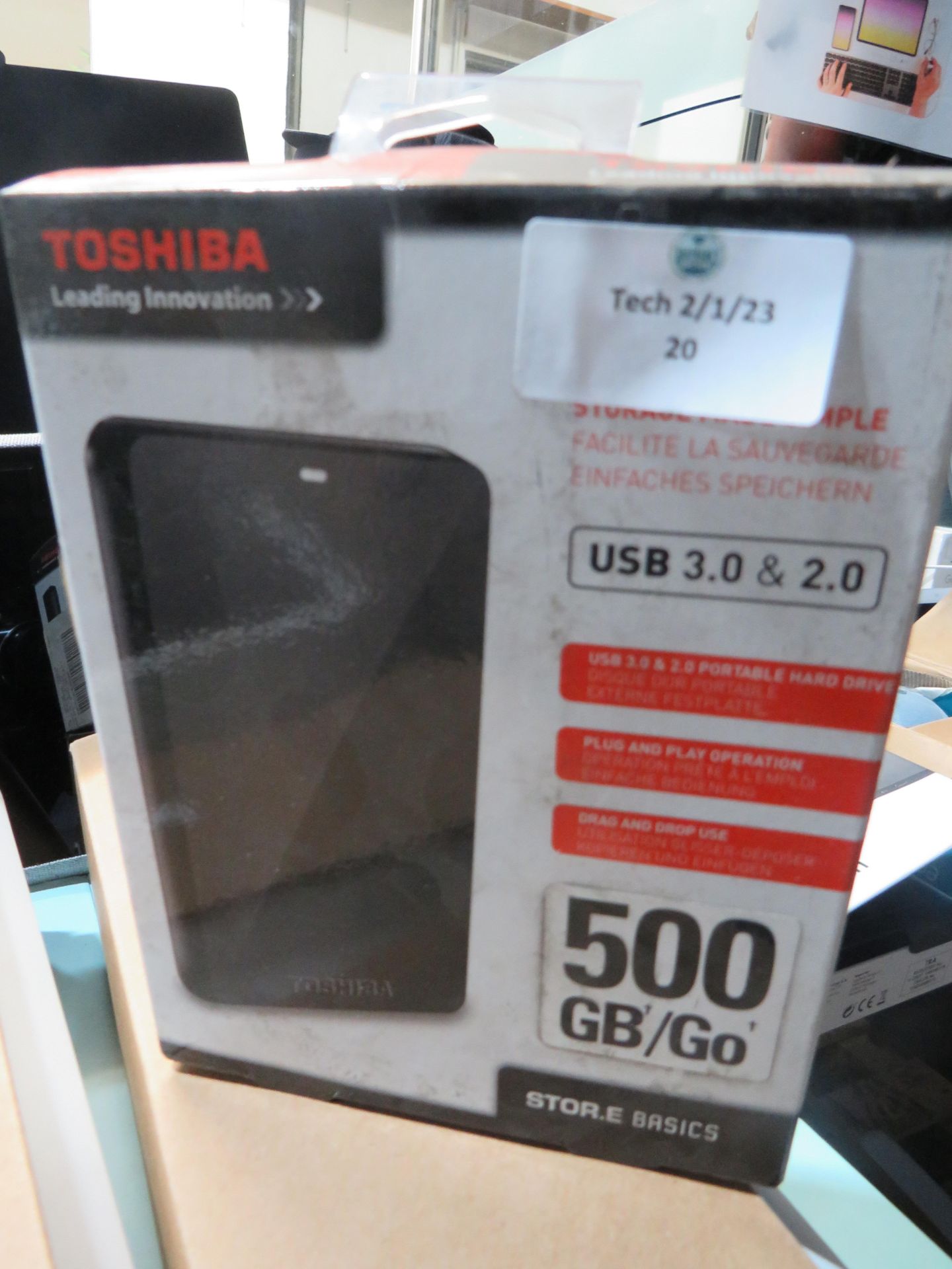 Toshiba Stor.e Basics 500GB Portable Hard Drive Still Sealed