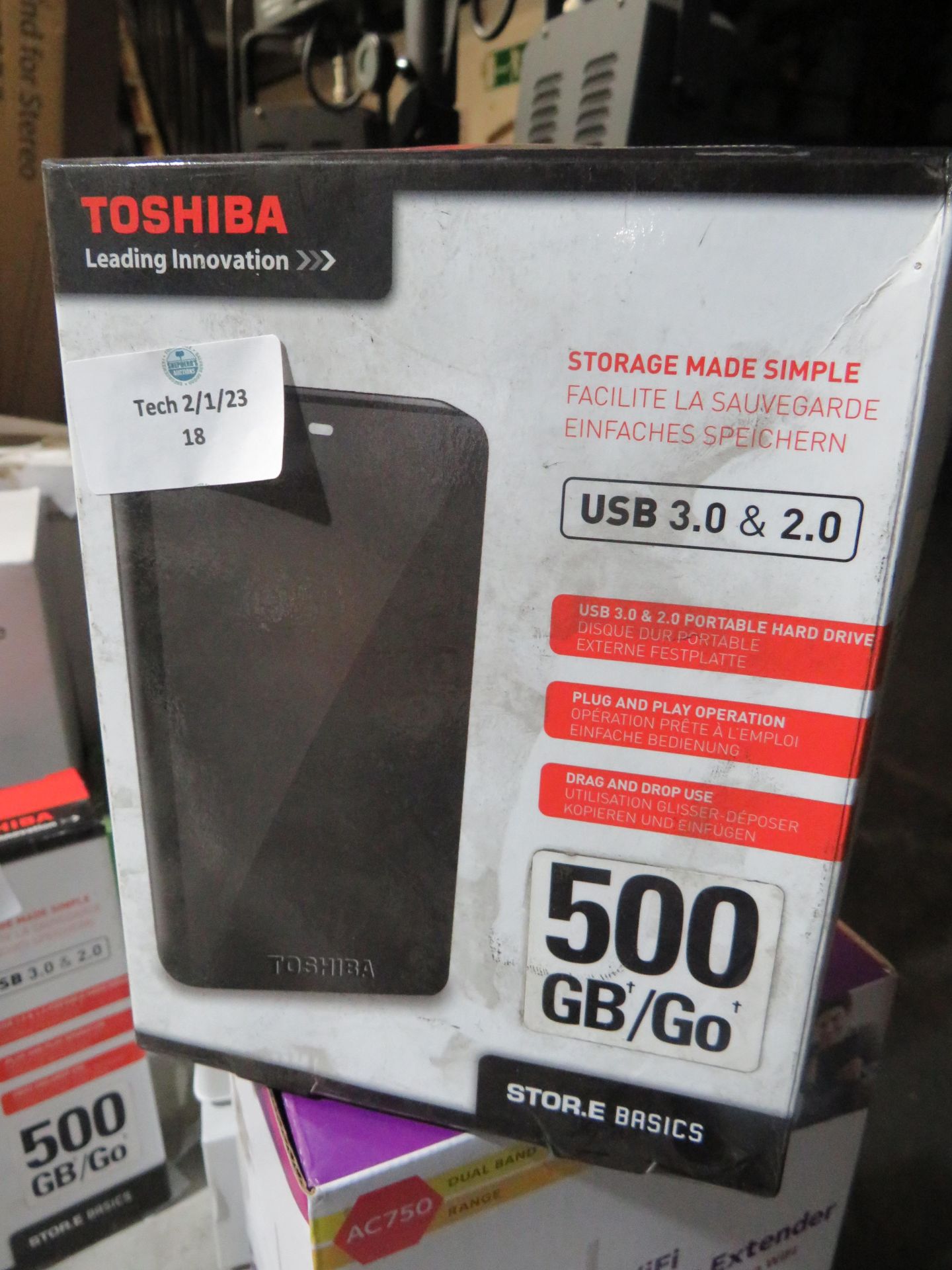 Toshiba Stor.e Basics 500GB Portable Hard Drive Still Sealed