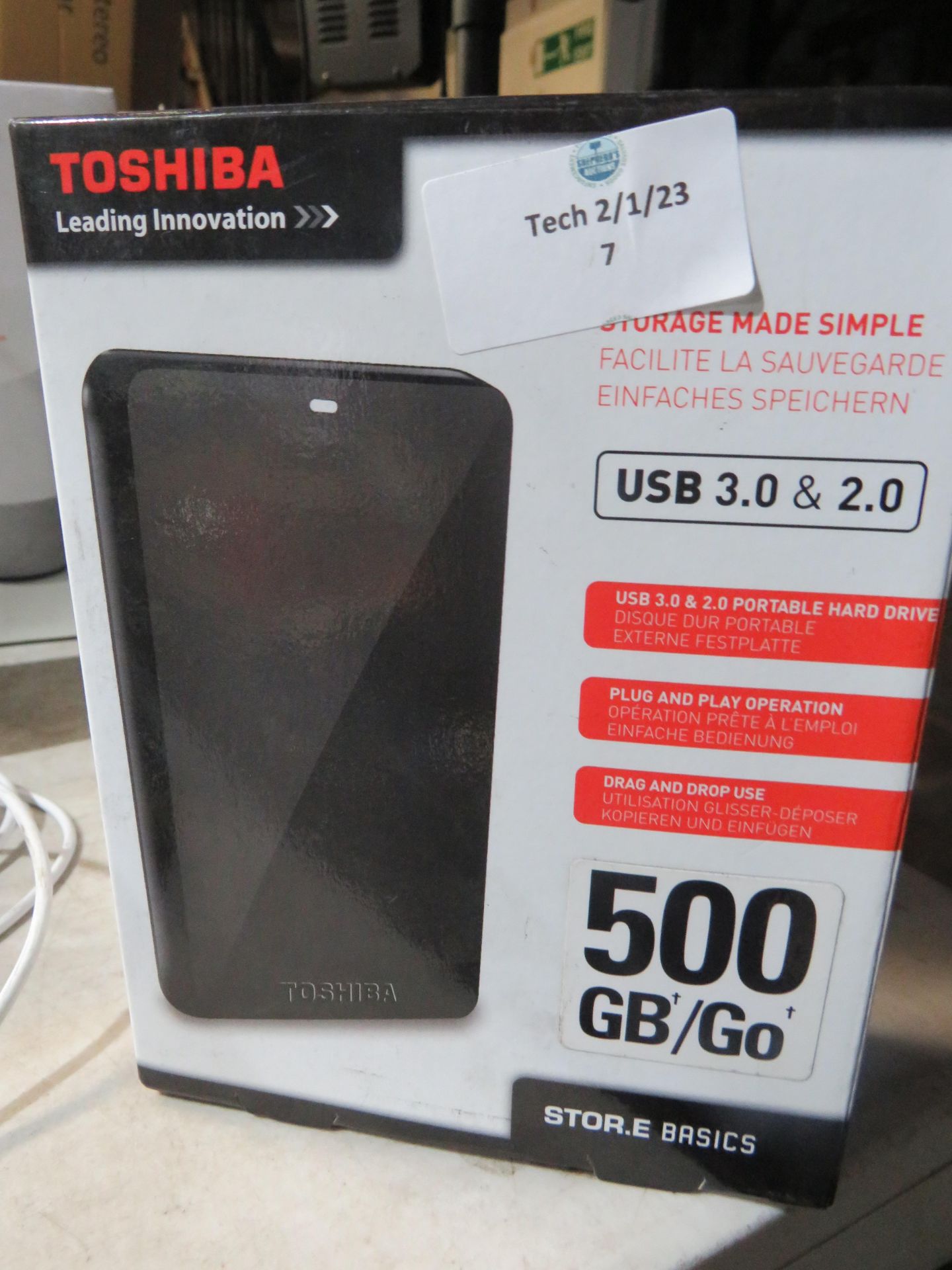 Toshiba Stor.e Basics 500GB Portable Hard Drive Still Sealed