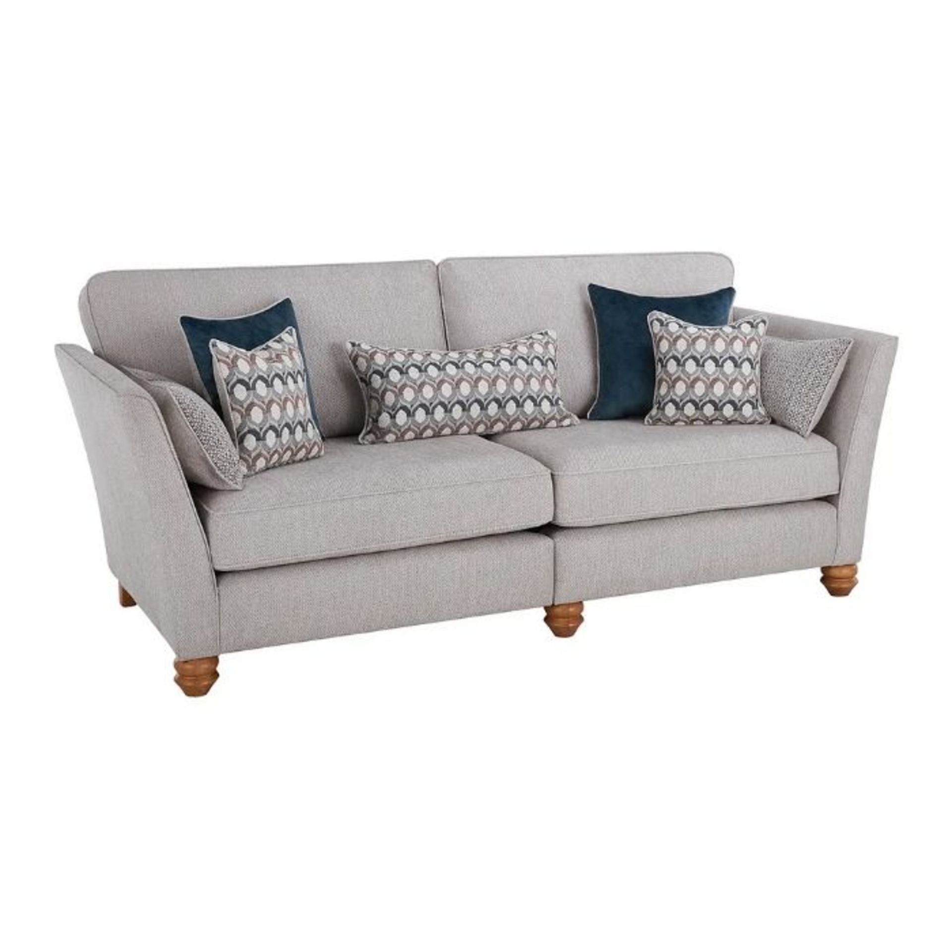 Oak Furnitureland Gainsborough 4 Seater Sofa Minerva Silver Slate RRP œ1199.99 Elegant and inviting,