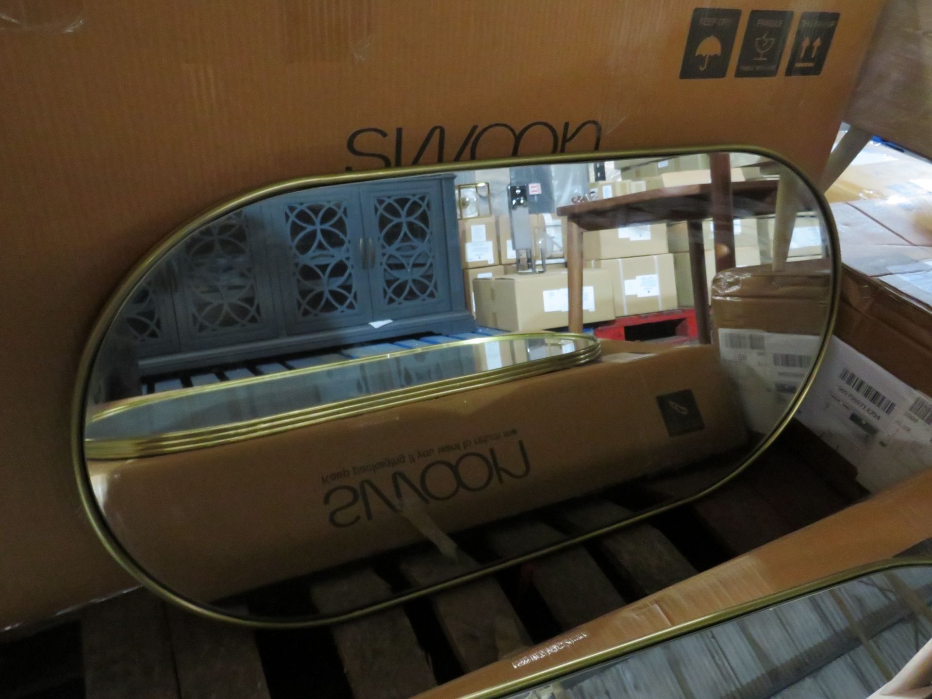 Swoon Lark Lozenge Mirror in Antique Brass RRP Â£199.00 SKU SWO-AP-Larkmirrorlosangebp PID SWO-AP-