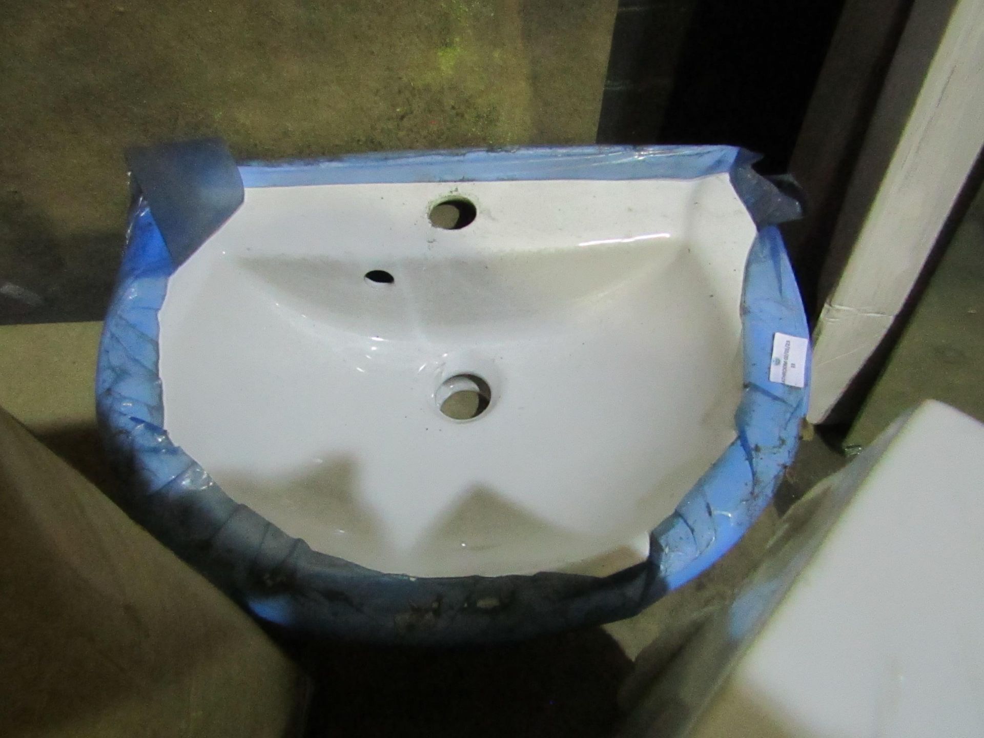 Gala - Countertop White Basin 450mm - May Need a Clean due to storage, No Packaging.