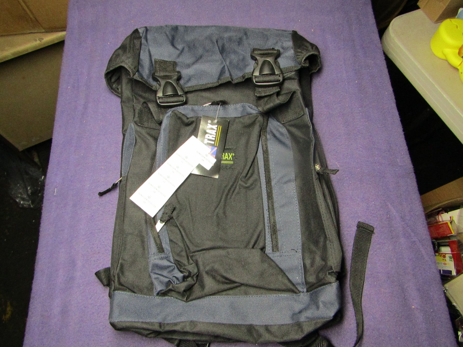 Trax - Black & Navy Backpack - Unused, Original Tags.