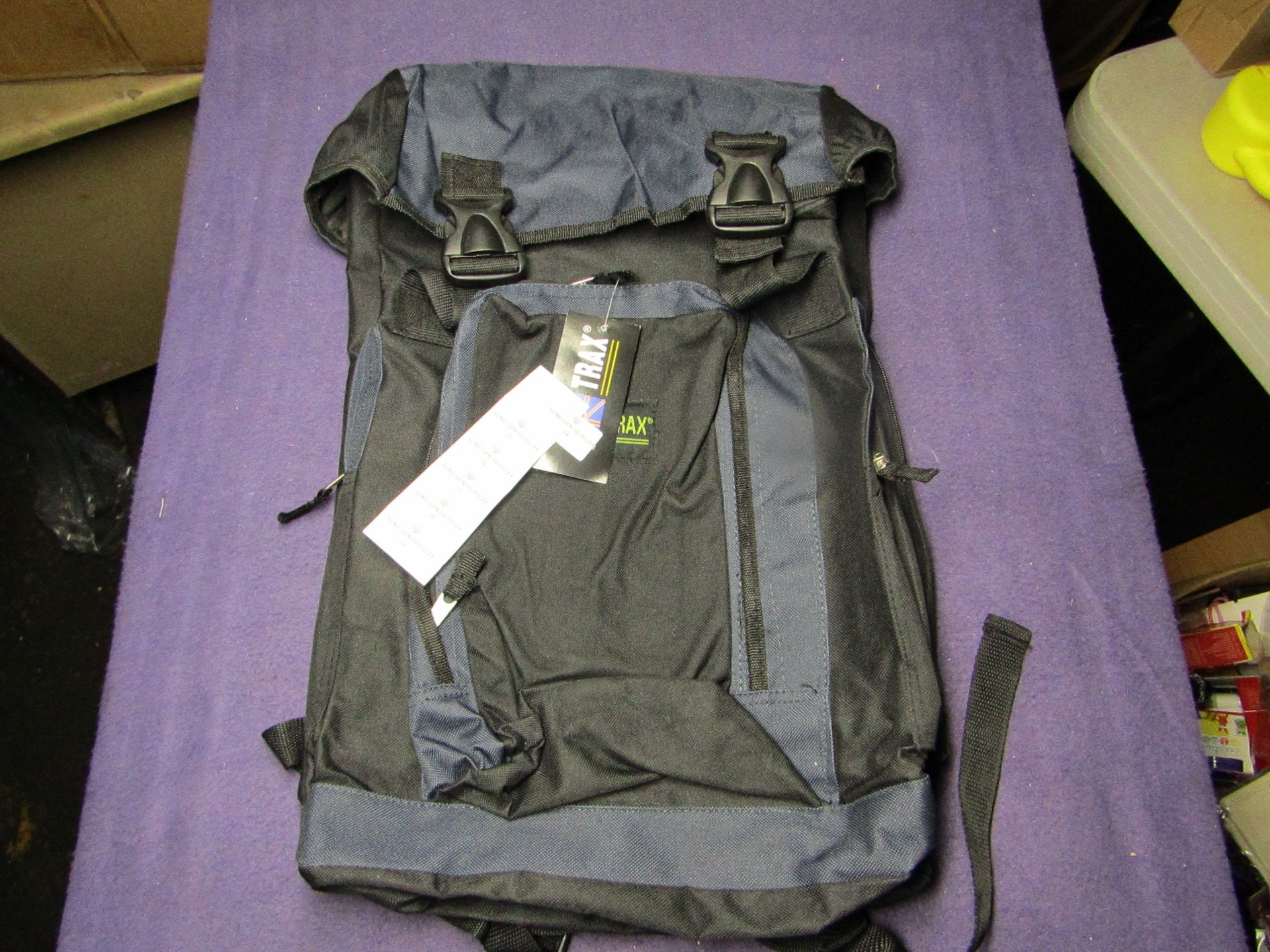 Trax - Black & Navy Backpack - Unused, Original Tags.