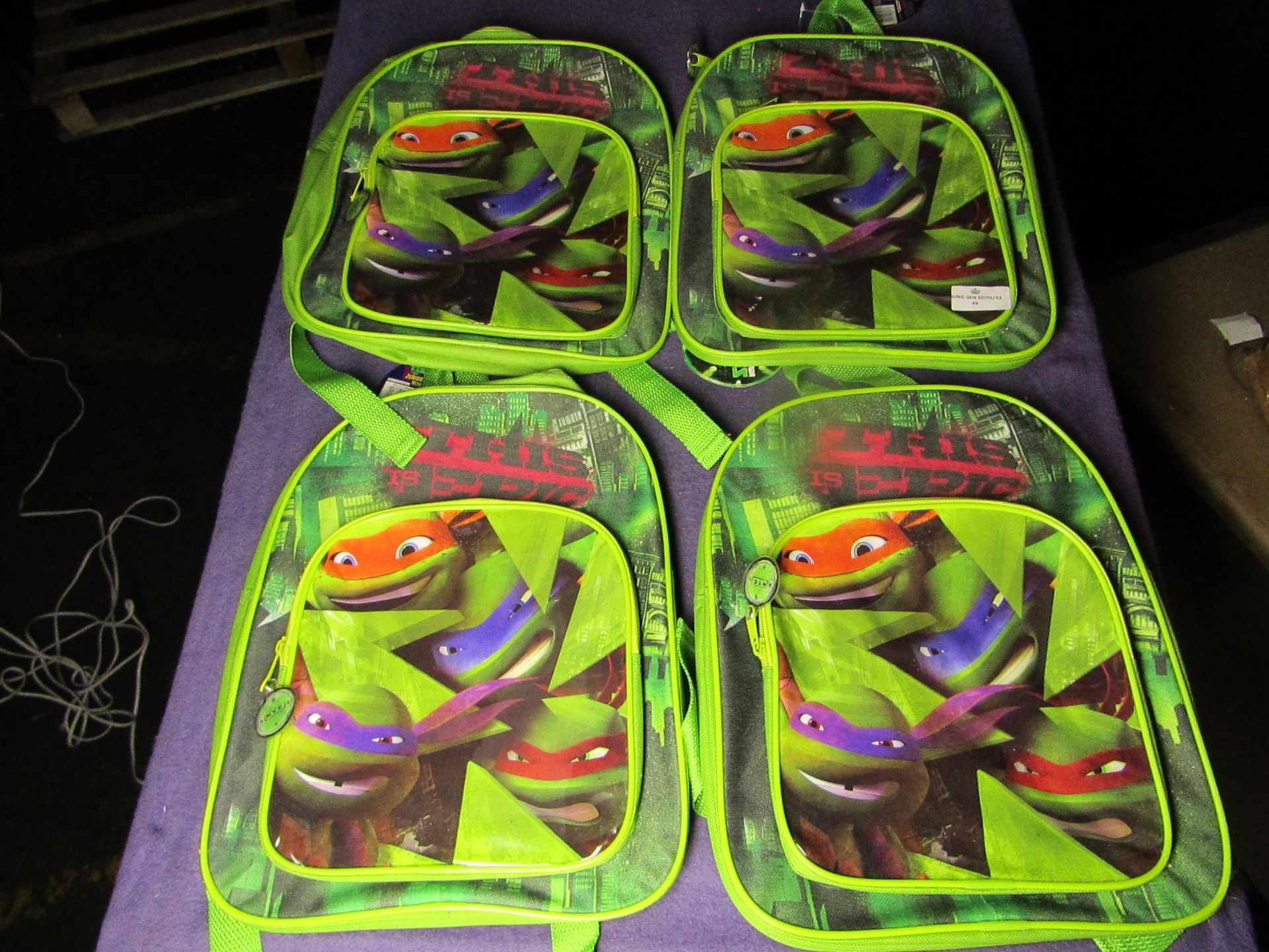 4x Teenage Mutant Ninja Turtles - Backpack - Unused, No Packaging.