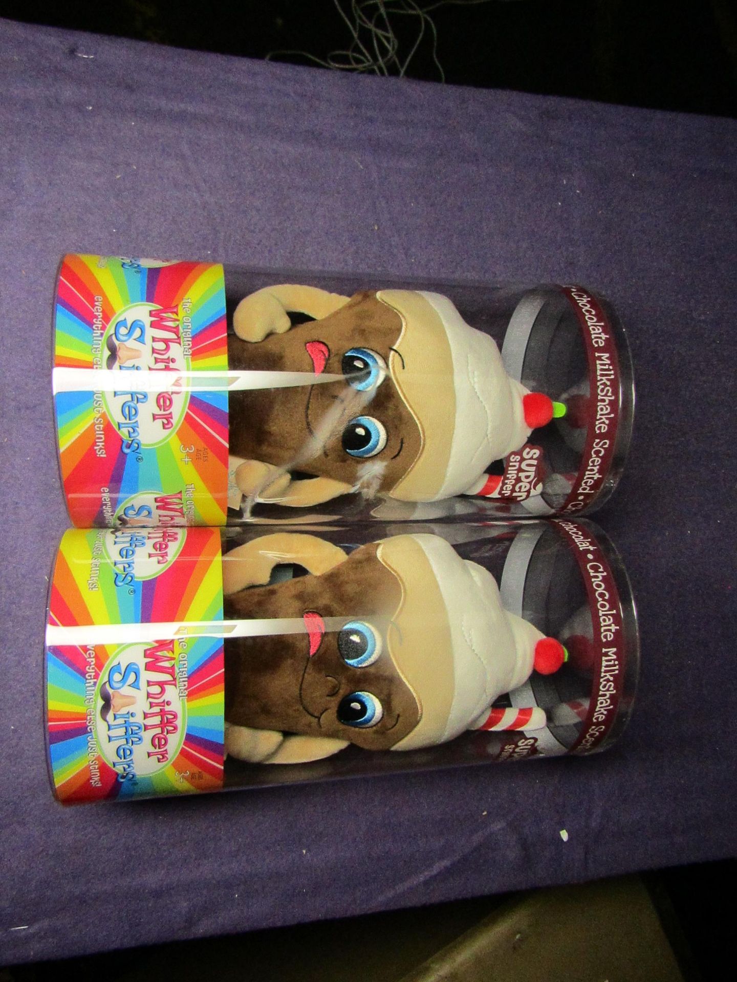 2x Whiffer Sniffers - Chocolate Milkshake Scented Plush Toy - Unused & Packaged.