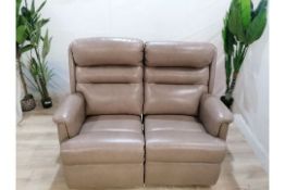 HSL Ripley 2 Seater Sofa Arizona Mushroom Leather RRP ?2600.00 SKU HSL-AP-FT010297855203LEA4-BC40