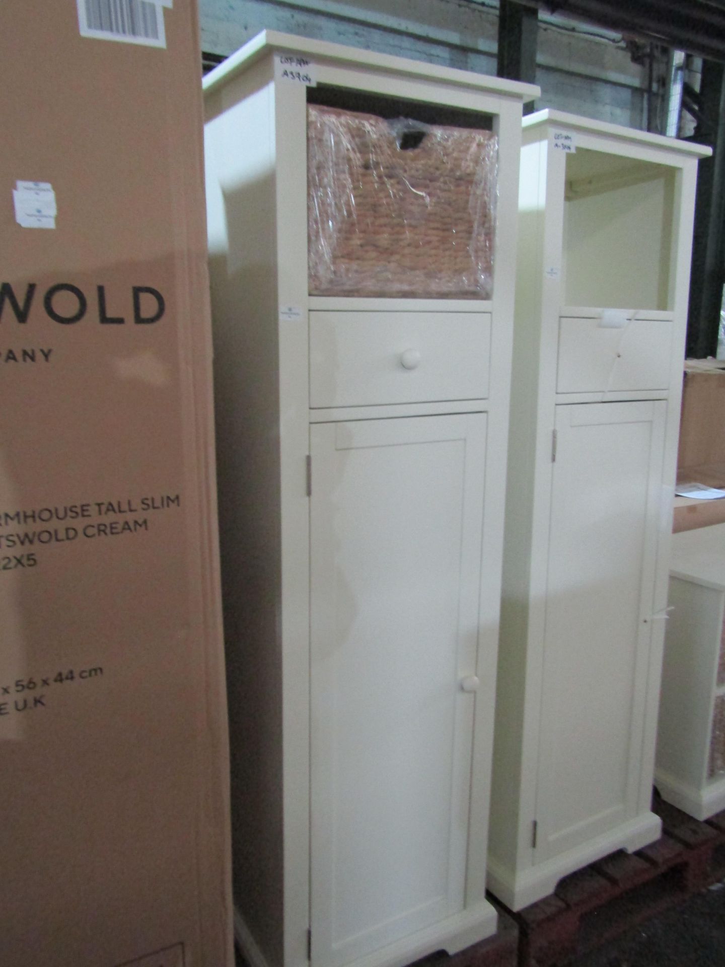 Cotswold Company Farmhouse Painted Tall Slim Shoe Cupboard RRP Â£300.00 SKU COT-APM-622.076 PID