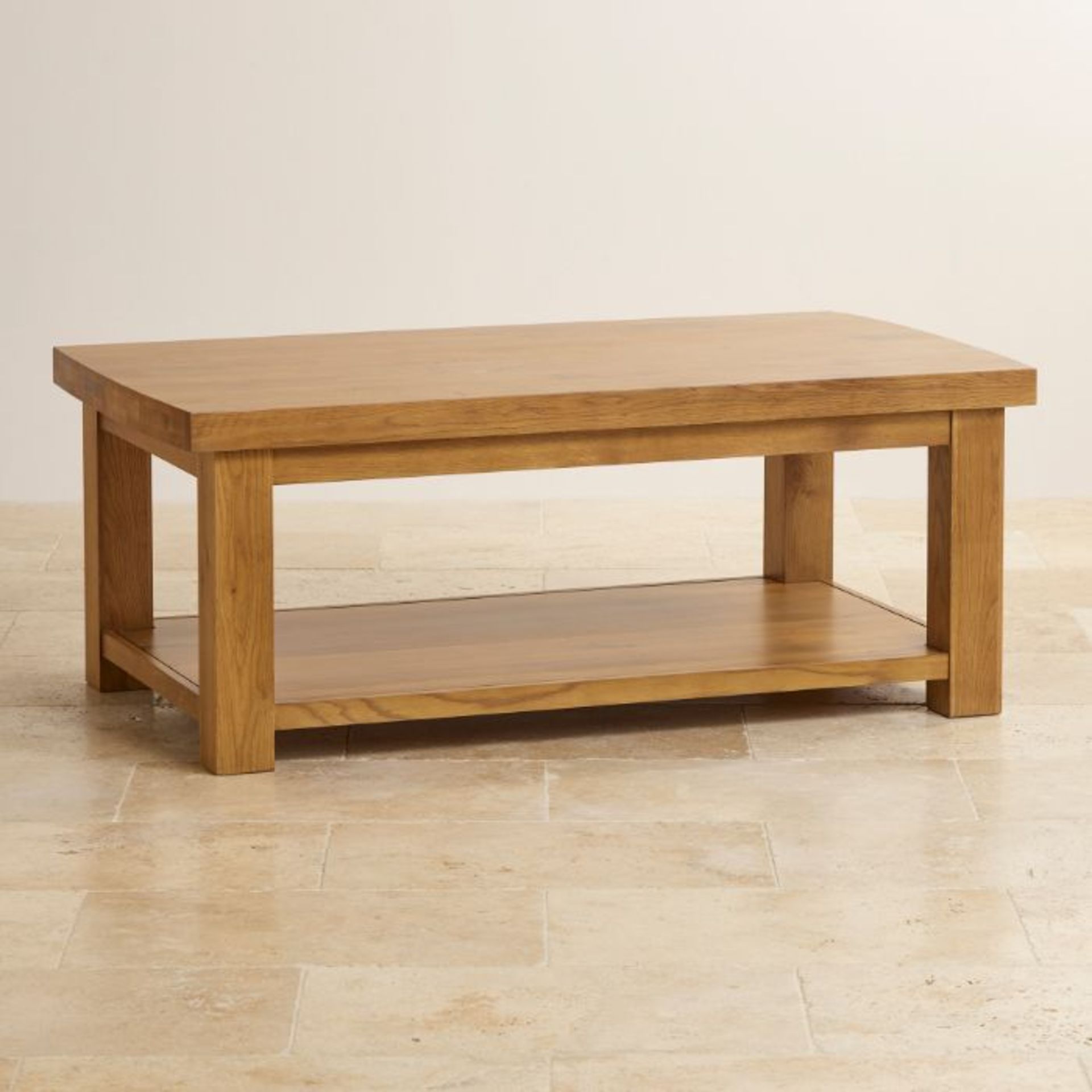 Oak Furnitureland Hercules Rustic Solid Oak Large Coffee Table RRP ?444.99 Oak Furnitureland - Image 5 of 8