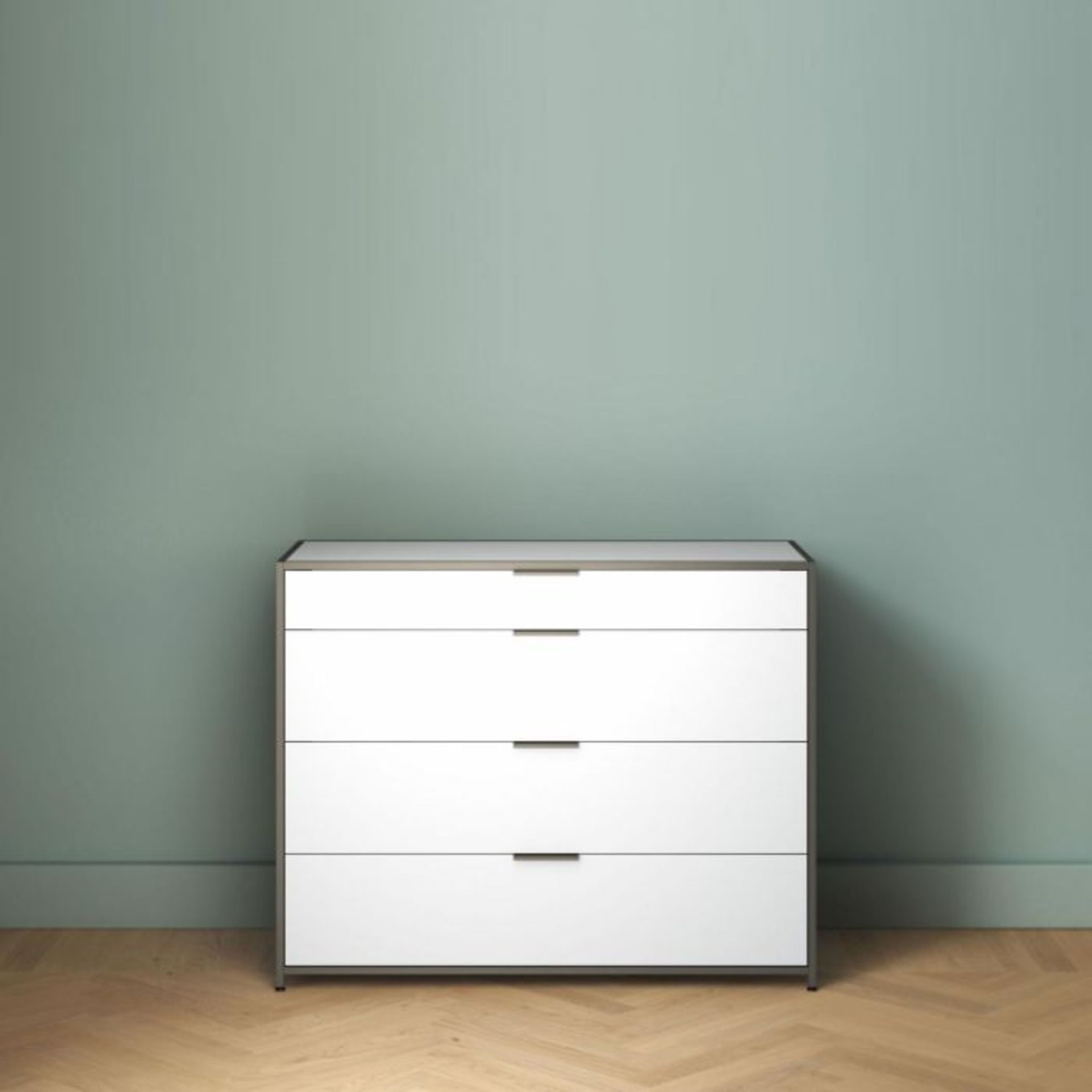 Heals DITA LIVING ROOM SIDEBOARD 4 DRAWERS WHITE LACQUER H 85.5 X W108 x D 48cm RRP ?2084.00 Heal' - Image 2 of 2