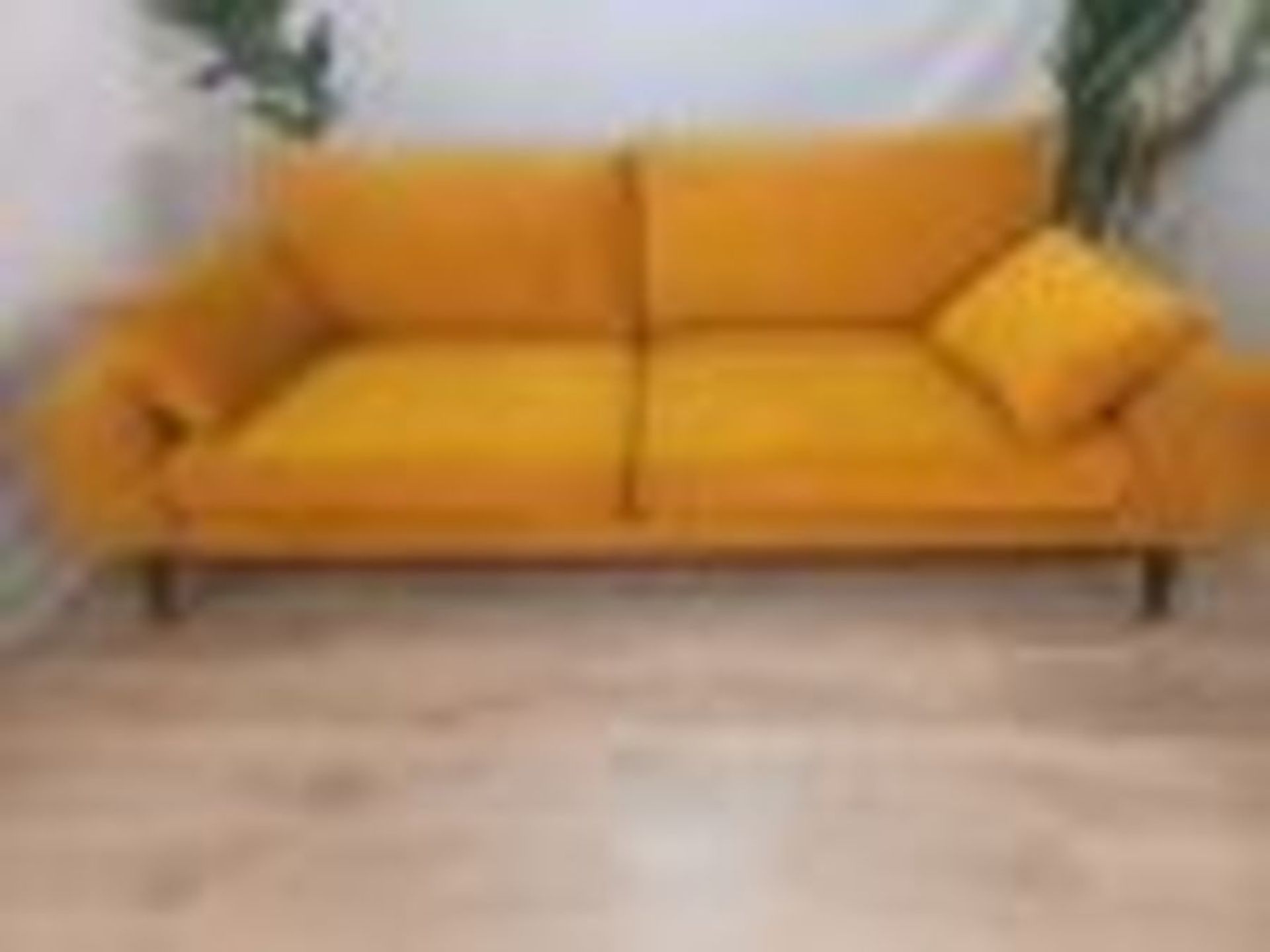 Swoon Tulum Three Seater Sofa In Turmeric Easy Velvet RRP ?1749.00 You're lounging on the beach.