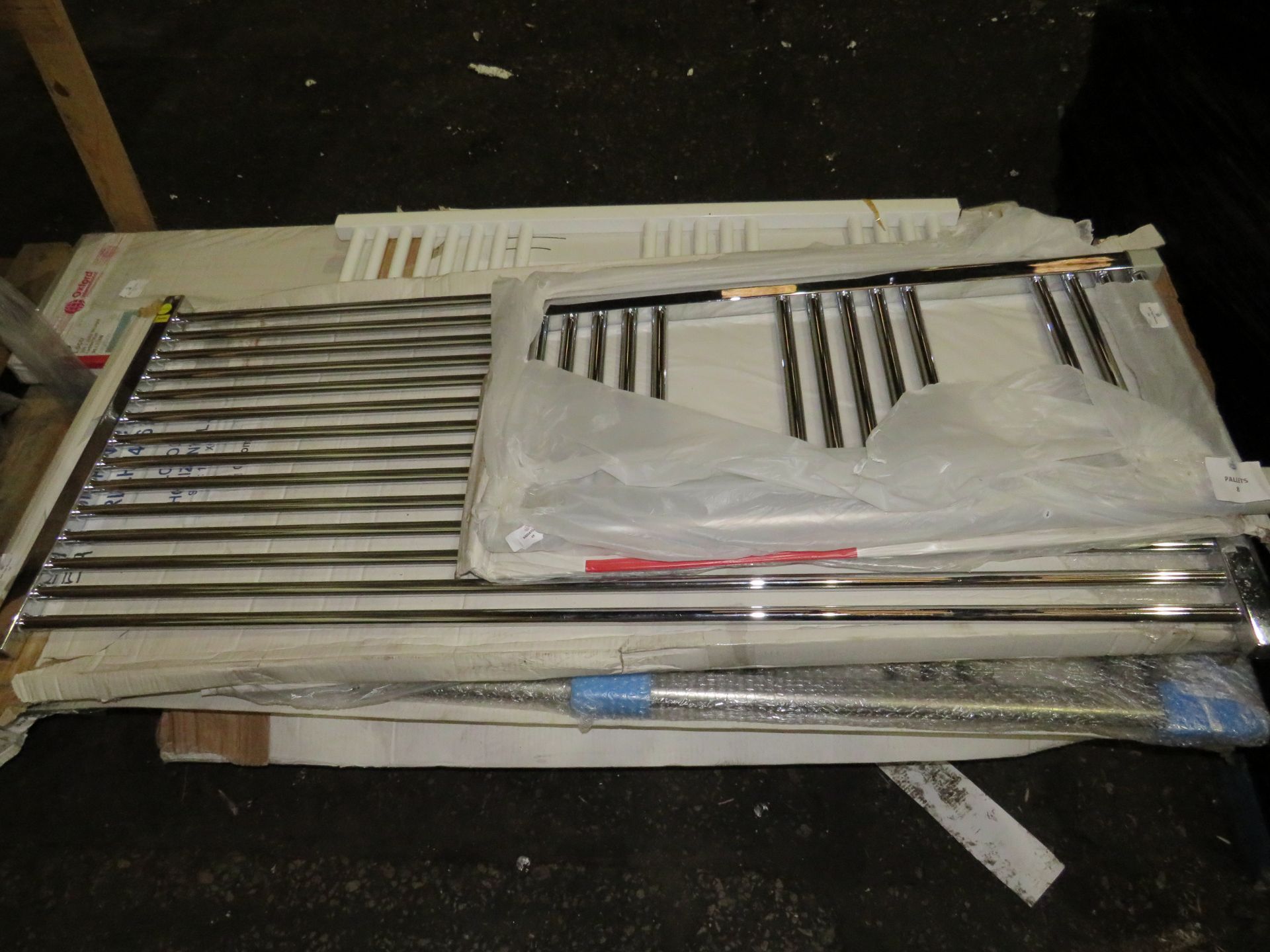 1x Pallet Containing Approx 7 Various Designer Radiators - May Have Dents Present.