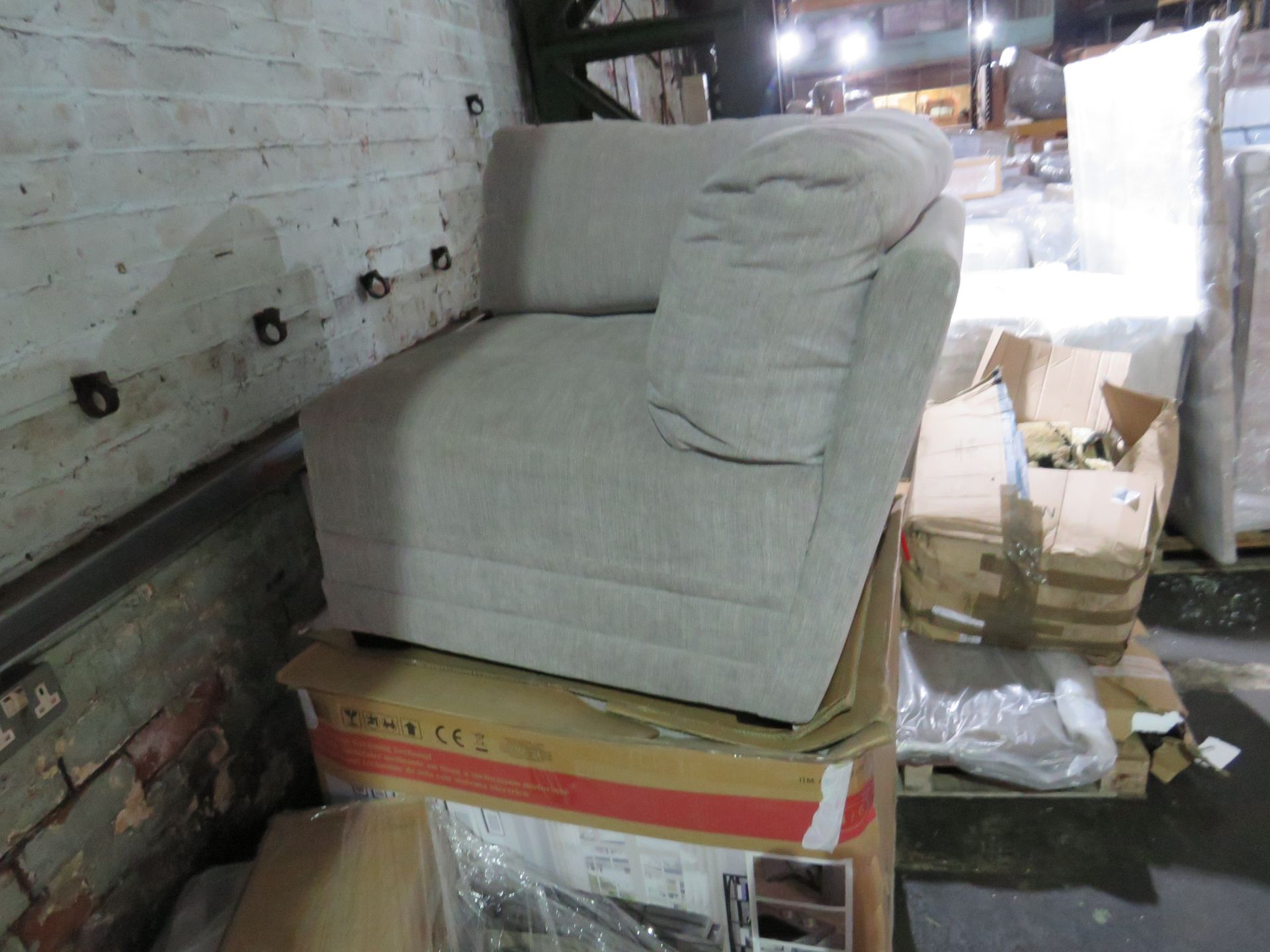 Pallet of unmanifested and unchecked sofa parts. - Image 2 of 2