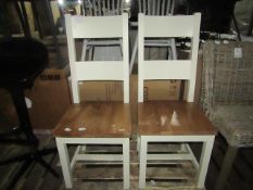 Cotswold Company Sussex Cotswold Cream Ladderback Chair with Wooden Seat Pad RRP Â£155.00 The